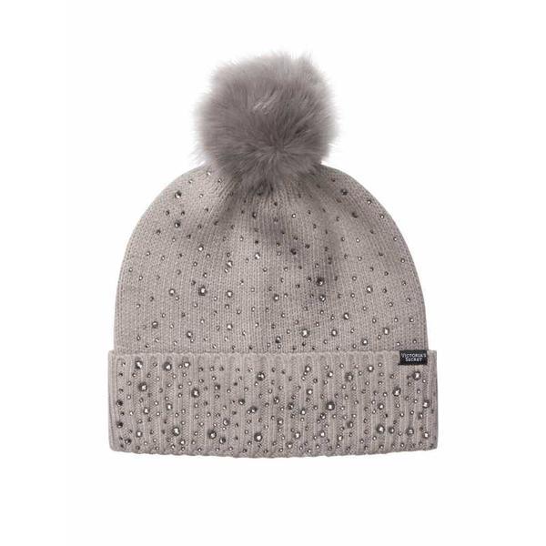 Caciula, pom pom luxe grey, victoria's secret