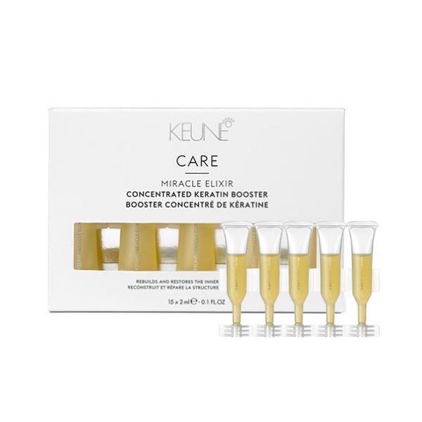 Fiole Tratament cu Cheratina - Keune Care Miracle Elixir Concentrated Keratin Booster, 15 x 2 ml