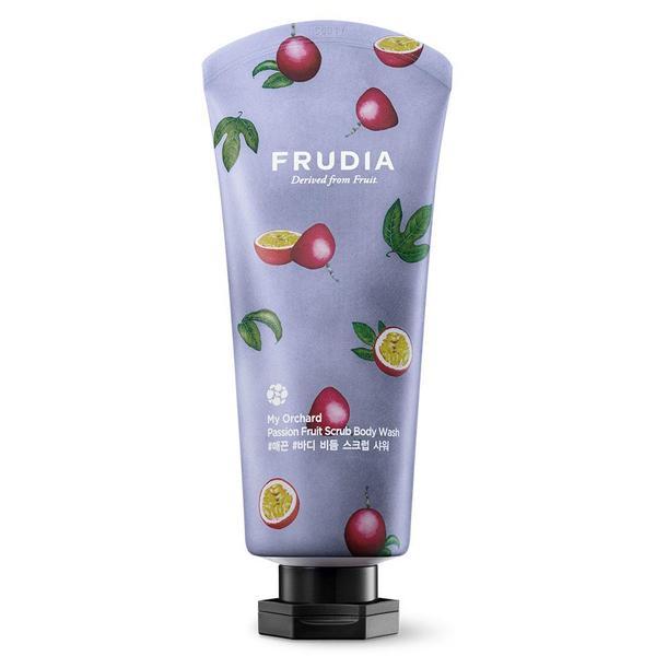 Gel-scrub de corp tonifiant cu extract de fructul pasiunii, frudia my orchard passion fruit scrub body wash, 200ml