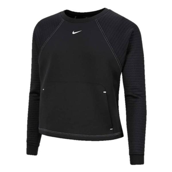 Bluza femei nike pro luxe crew cu5745-010, m, negru