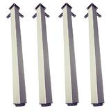 Picior pentru masa cu profil patrat 50x50 mm, finisaj nichel satinat, H:710, set 4 bucati - Maxdeco