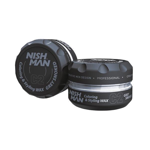 Ceara de par colorata nish man c2 gri cenusiu 100 ml