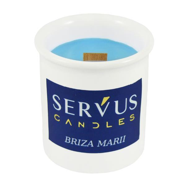 Lumanare parfumata briza marii, cu fitil din lemn