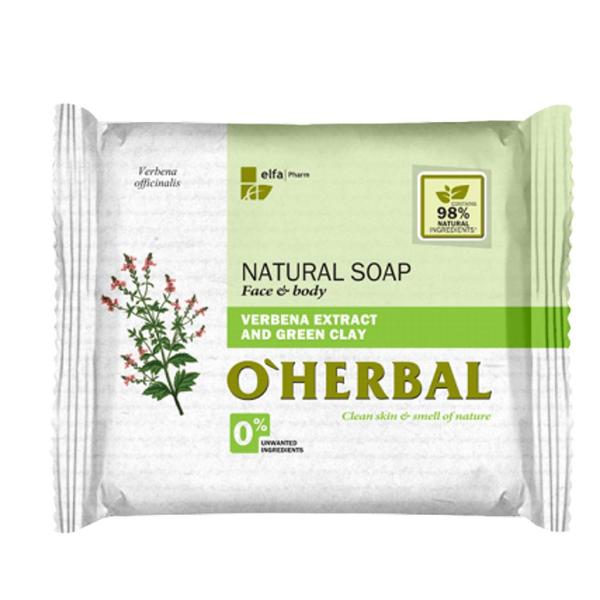 Sapun Natural cu Extract de Verbina si Argila Verde O&#039;Herbal, 100 g
