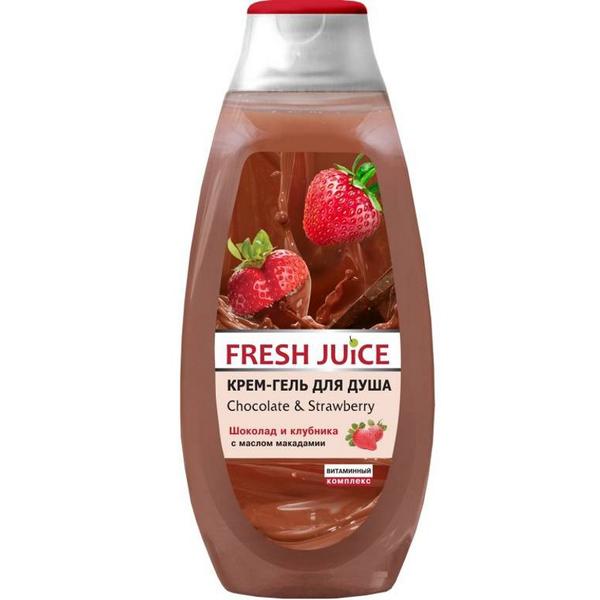Gel de dus cremos cu extracte de cacao si capsuni fresh juice, 400ml