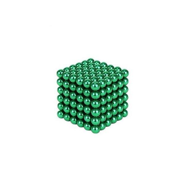 Joc puzzle antistres NeoCube cu 216 bile magnetice, 3mm verde - Gonga
