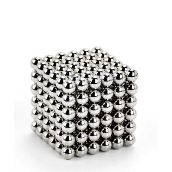 Bile magnetice antistres Neocube, 216 piese, 5mm, argintiu - Gonga