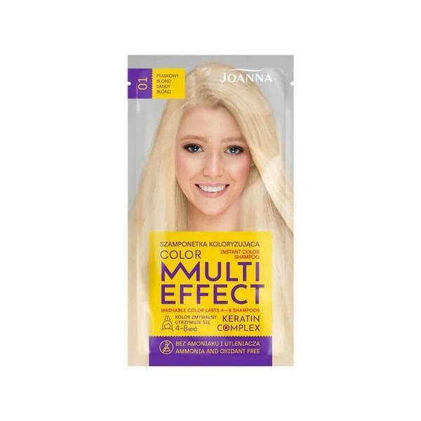 Sampon nuanțator fără amoniac Joanna Multi Effect 01 blond cendre, 35ml esteto.ro