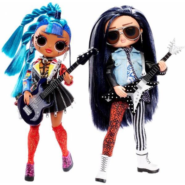 Papusi l.o.l. surprise o.m.g. remix rocker boi and punk grrrl -2 fashion dolls with music