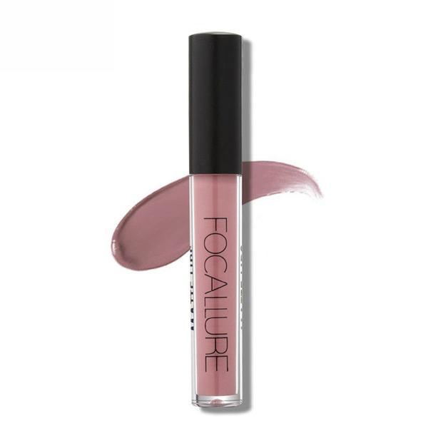 Ruj mat lichid, nuanta rose gold, rezistent la apa si transfer, focallure 5 ml
