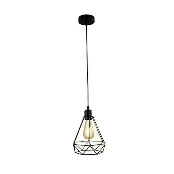 Lustra tip pendul pentru bec tip E27, model modern, negru - Gonga