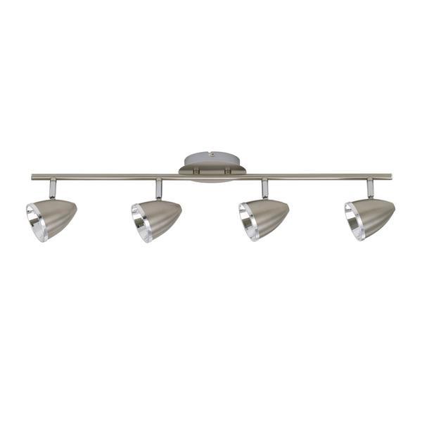 Plafoniera tip lustra prisma leuchten, 4 becuri led, argintiu - gonga