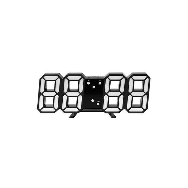 Ceas digital de birou, modern, negru, gonga - gonga