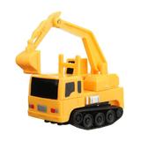 Masinuta de jucarie cu inductie, tip excavator, urmareste linia trasata cu marker-ul, galben