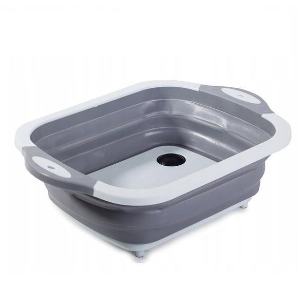 Scurgator pliabil 2in1 pentru chiuveta, din plastic si silicon - gonga