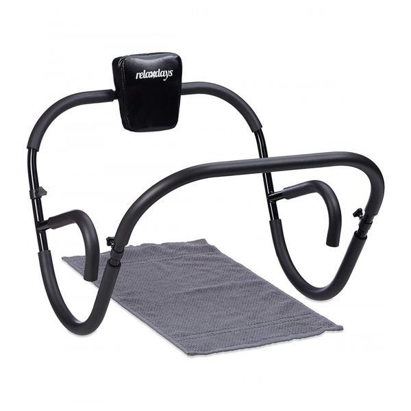 Aparat abdomene ab roller, pliabil, negru - relaxdays