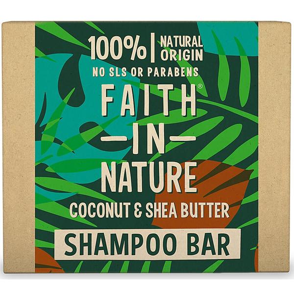 Sampon Solid Nutritiv cu Cocos si Unt de Shea pentru Par Uscat Faith in Nature, 85 g esteto.ro