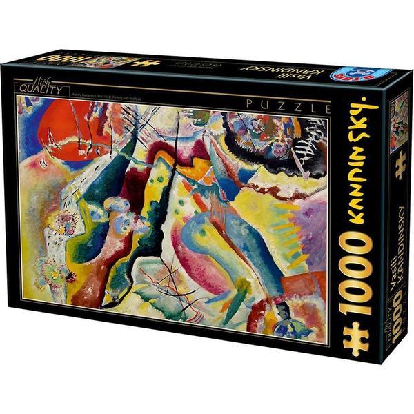 Puzzle 1000 kandinsky: painting with red spot