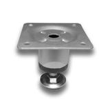 Picior metalic cilindric pentru mobilier H:50 mm, Ø30 mm, finisaj aluminiu