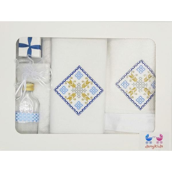 Trusou botez danykids model traditional brodat 1, in cutie