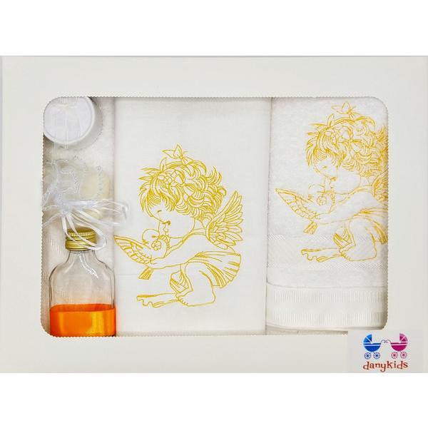 Trusou botez, inger brodat, galben - dany kids