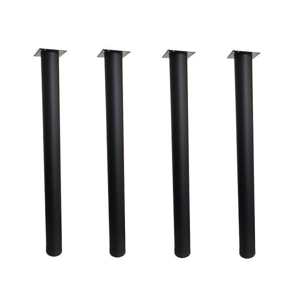 Set 4 picioare pentru masa h 710, #60, finisaj negru - maxdeco