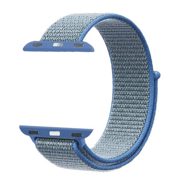 Curea compatibila apple watch, 42/44mm, nylon albastru