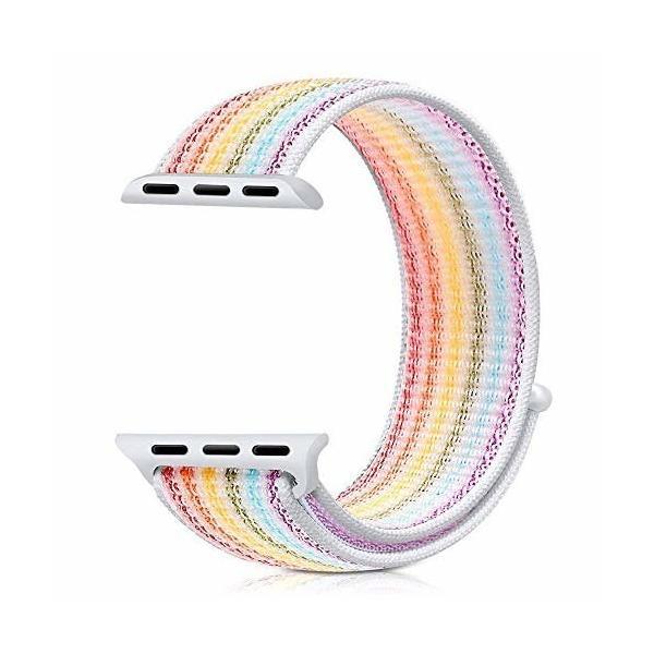 Curea compatibila apple watch, 42/44mm, nylon multicolor