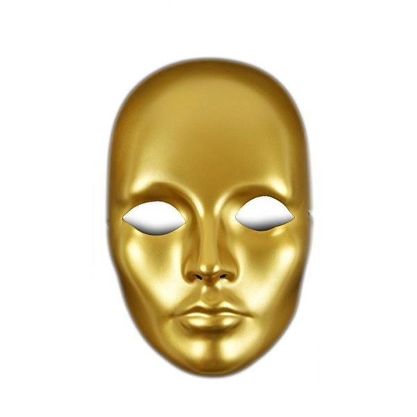 Masca simpla carnaval venetian, auriu - Gonga