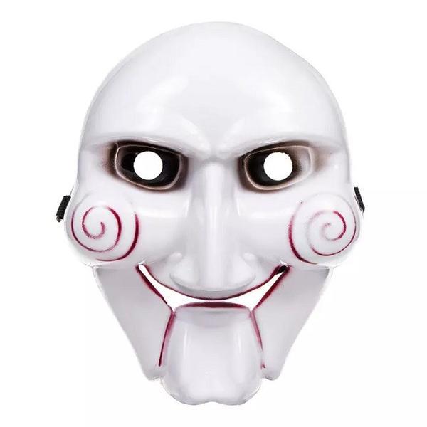 Masca horror pentru Halloween model Saw, alb - Gonga