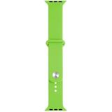 Curea compatibila Apple Watch 1/2/3/4, silicon, 38/40mm Verde