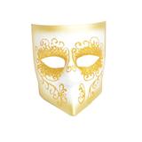 Masca carnaval venetian, auriu/alb - Gonga