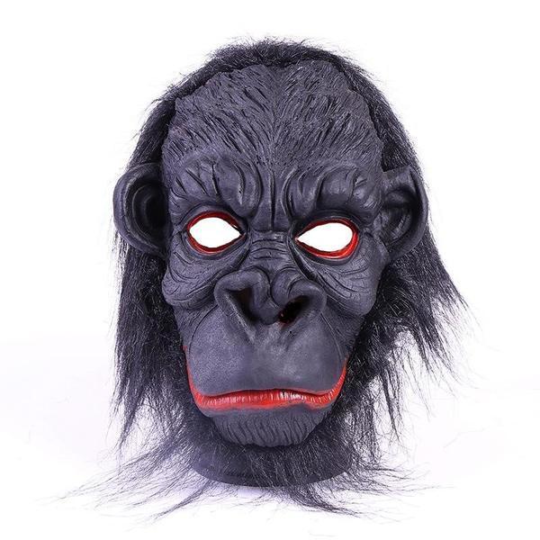 Masca amuzanta cap de gorila, negru - Gonga