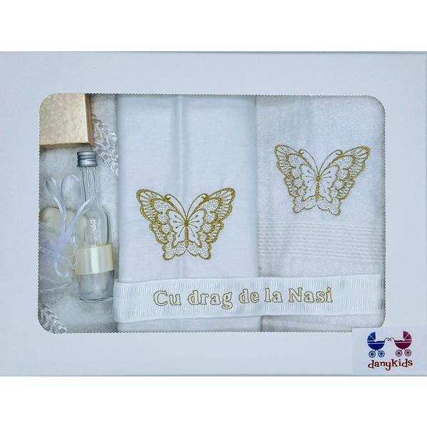 Trusou botez fluture brodat, auriu - dany kids fashion