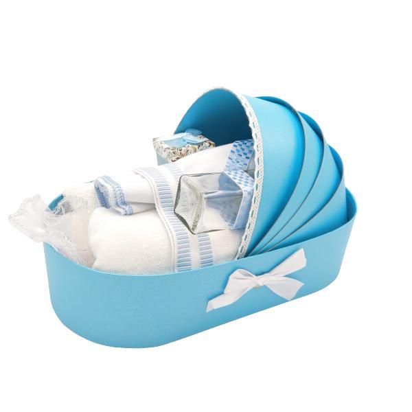 Trusou botez bentiță bleu, in landou model 1 - dany kids