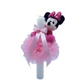 Lumanare botez dantela roz si Minnie - Dany Kids