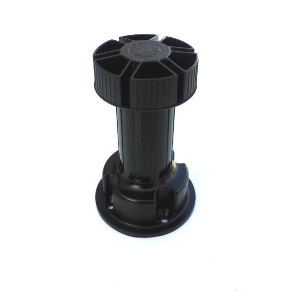 Picior cilindric negru H100 pentru mobilier - Maxdeco