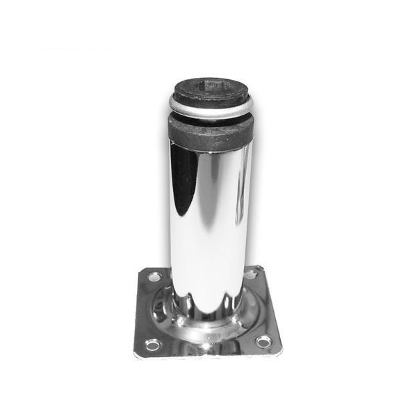 Picior metalic cilindric pentru mobilier H:80 mm, Ø30 mm, finisaj crom lucios