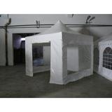 Pavilion Pliabil Professional Aluminiu 50 mm, cu 2 ferestre panoramice, PVC 620 gr /m², alb, ignifug, 2x2 m - Corturi24 