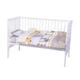 Lenjerie bumbac patut copii Bebe Royal 120*60 - 3 piese - Safari Jungle Crem