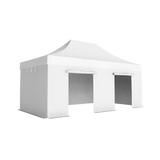 Pavilion pliabil Professional Aluminiu 50 mm, fara ferestre, PVC 620 gr /m², alb, ignifug, 4x8 m - Corturi24  