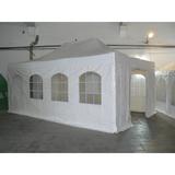 Pavilion pliabil Professional Aluminiu 50 mm, cu ferestre, PVC 620 gr /m², alb, ignifug, 4x8 m - Corturi24 