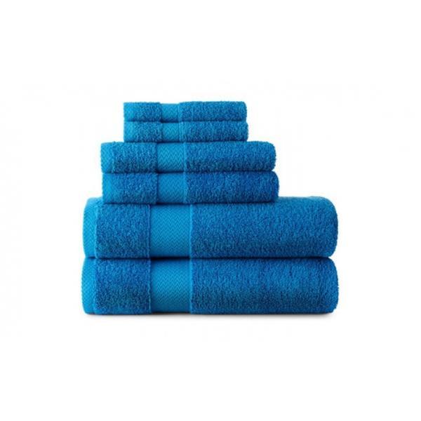 Set 6 prosoape bumbac 100%, culoare turcoaz - premium