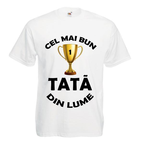 Tricou mesaj cel mai bun tata din lume, cadouri optime, xl