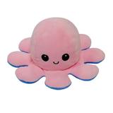 Jucarie reversibila din plus Octopus doll, Oktane, caracatita cu 2 fete pentru reprezentarea sentimentelor, 20x20cm, albastru-roz