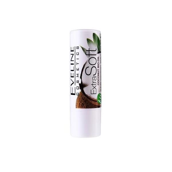 Balsam de buze, eveline cosmetics, extra soft, coconut bio oil, 10g