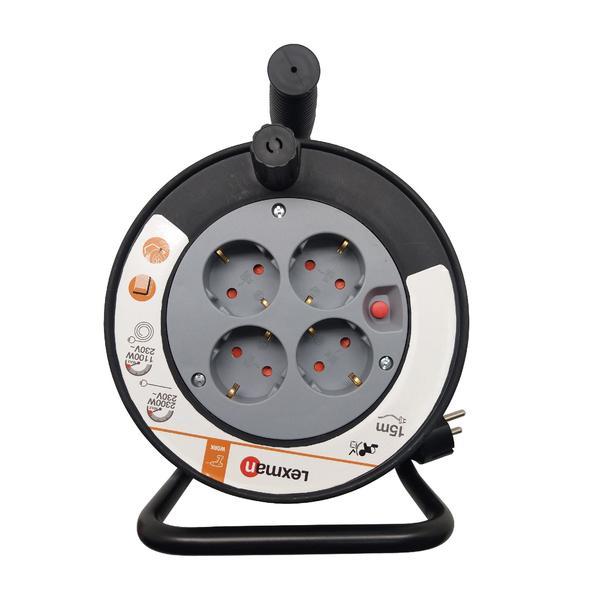 Tambur cu maner lexman, 4 prize, 15 m - oem