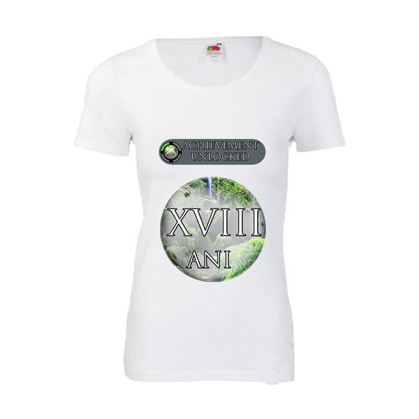 Tricou dama mesaj achievement unlocked 18 ani, m