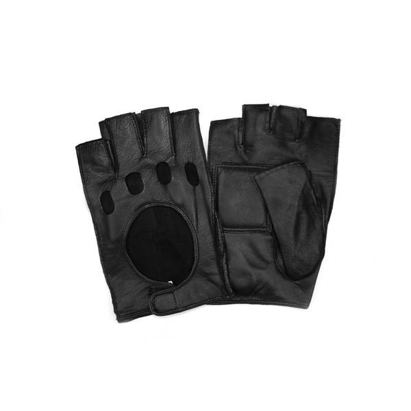Manusi pentru condus fara degete piele naturala negre gent's club