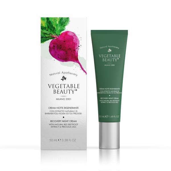 Cremă de noapte regeneratoare cu extract natural de sfeclă și uleiuri prețioase Vegetable Beauty 50ml 50ml imagine noua